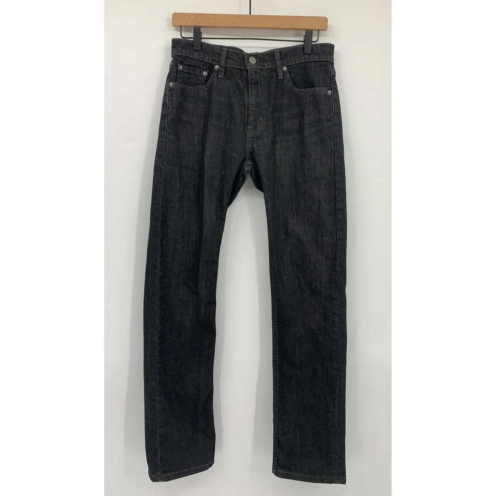 Levis 513 Jeans Mens 30x32 Black Slim Straight Denim Pants